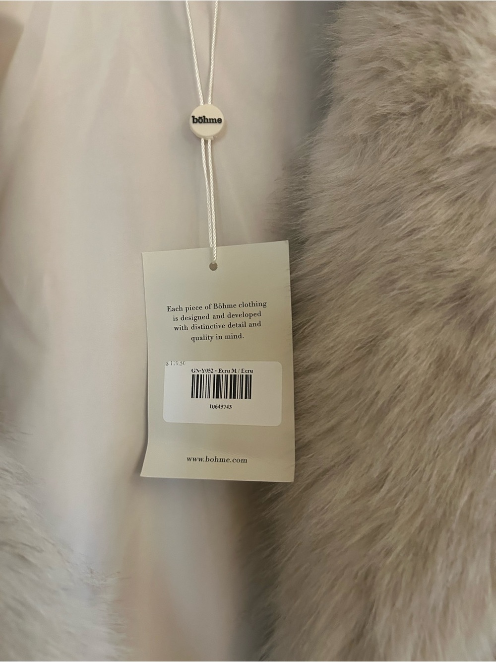 bohme Jordan Cream Plush Faux Fur Jacket - Picture 9 of 11